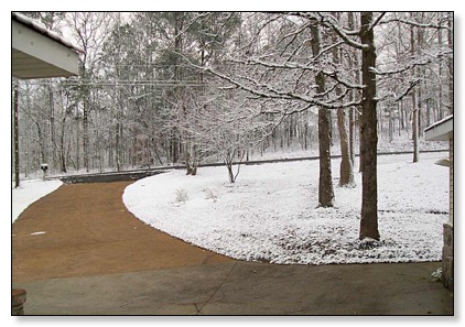 The front driveway.