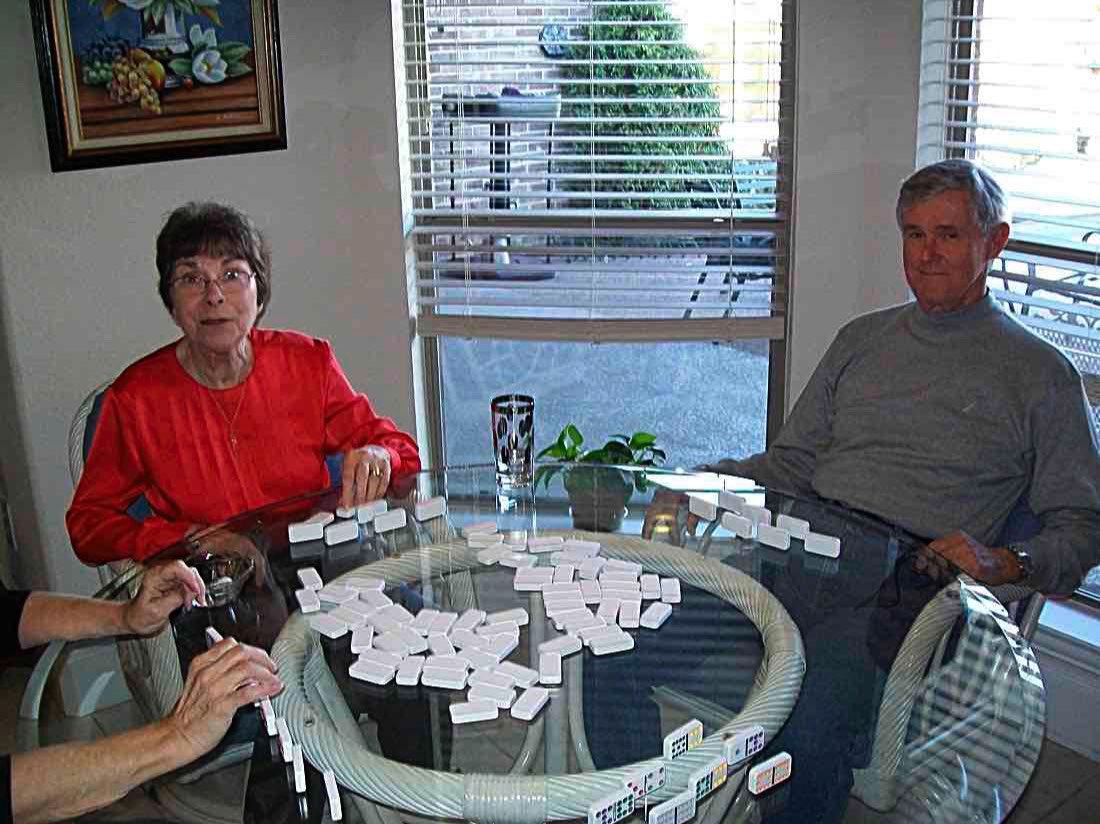 Playing dominos in Texas.