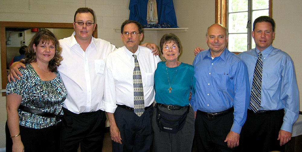 Sue, Pat's son Jon Kring, Ed, Barbara, Don, and Todd.