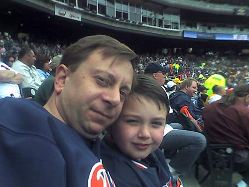 2007, Brian and Hunter at a Detroit game.