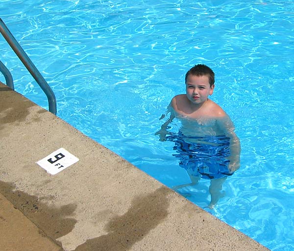 July 2007, Pine Lake Club swimming pool on a visit to Alabama.