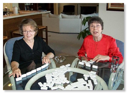Lorraine and Barbara are ready to play.