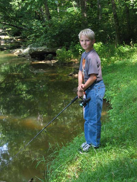 2004, Fishing in Alabama, age 10.